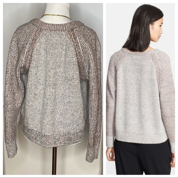 Rag & Bone Addison Chunky Wool Ribbed Gray Sweater - Picture 6 of 8